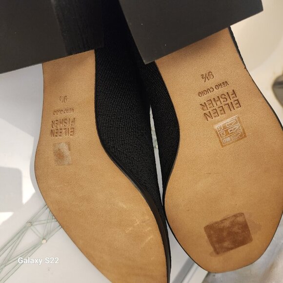 Eileen Fisher Black Paron Crepe Stretch Wedge Booties. NIB. Size Various - Picture 13 of 13